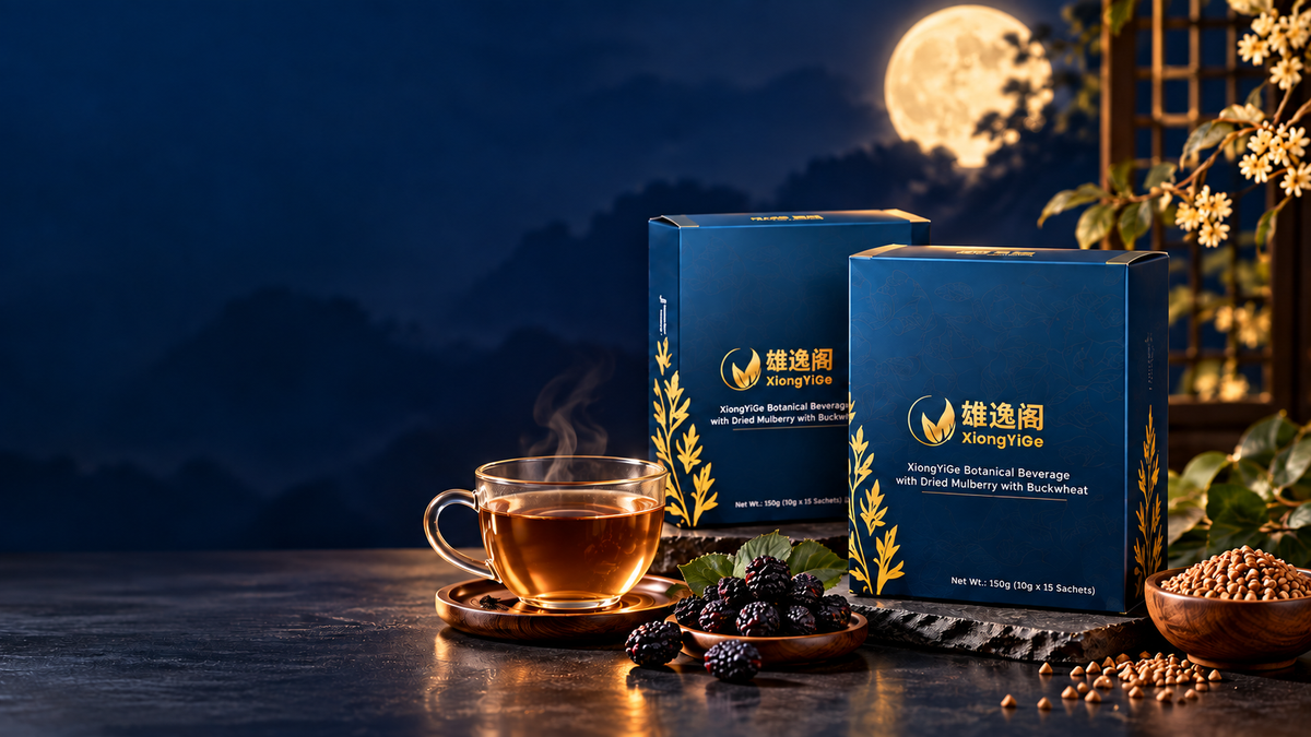 XiongYiGe botanical beverage with warm tea