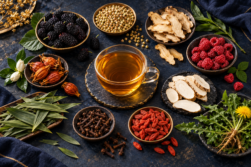 Botanical ingredients used in XiongYiGe beverage